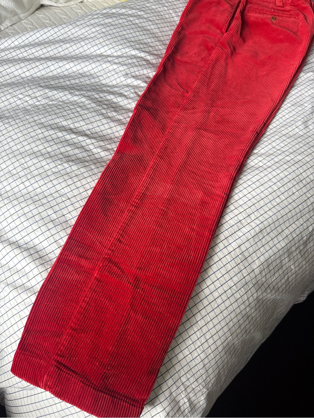 Polo Ralph Lauren Men's Bright Red Corduroy Pants